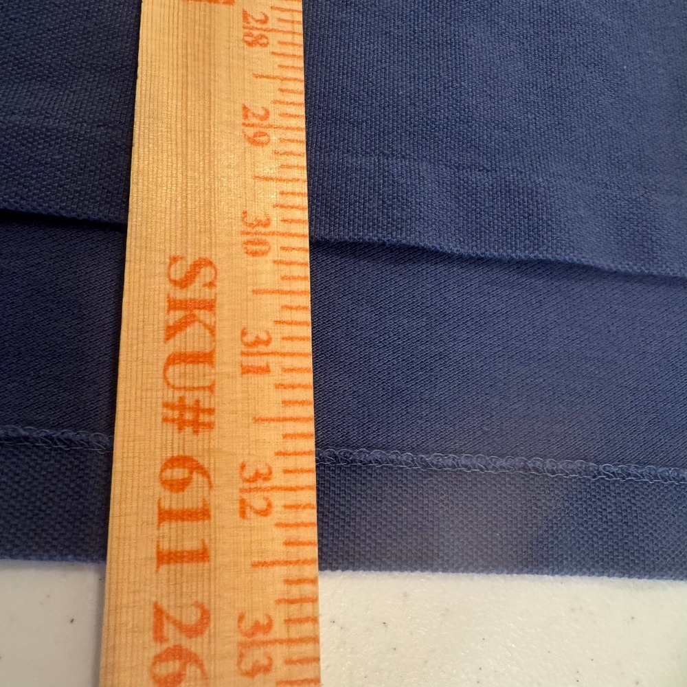 Polo Ralph Lauren Men 3XB Big Blue Short Sleeve Cotton Pique Polo Orange Logo - Picture 4 of 7